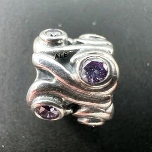 Pandora *Retired* Ocean Wave Charm Purple